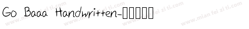 Go Baaa Handwritten字体转换